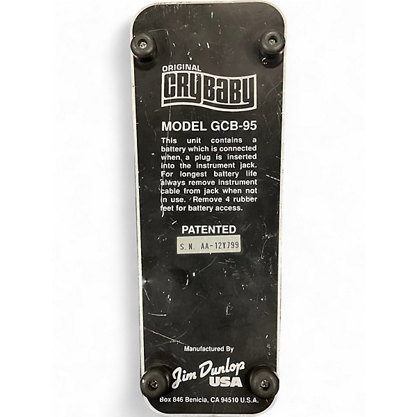 Used Dunlop GCB95 Original Crybaby Wah Effect Pedal