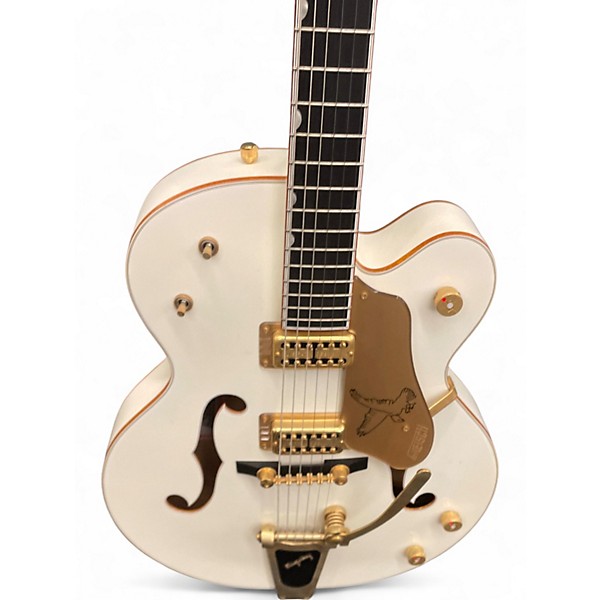Used 2008 Gretsch Guitars G6136T White Falcon Bigsby White Hollow Body Electric Guitar