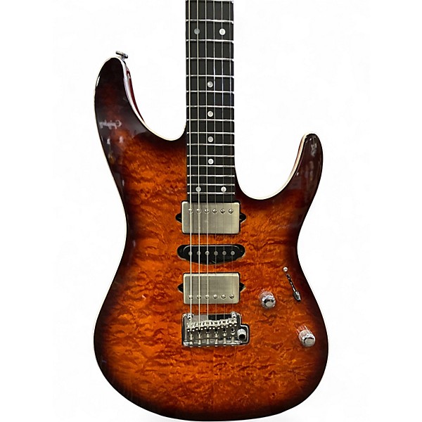Used Ibanez AZ47P1QM Brown Sunburst Solid Body Electric Guitar