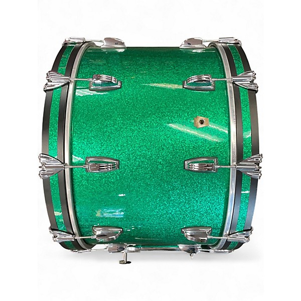 Used Ludwig 4 Piece Classic Maple GREEN SPARKLE Drum Kit