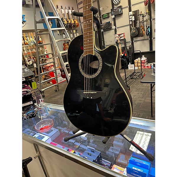 Used Ovation Celebrity CC057 Black Acoustic Electric Guitar