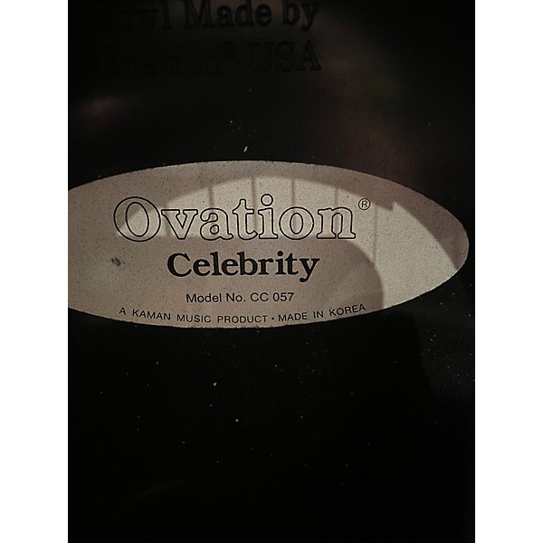 Used Ovation Celebrity CC057 Black Acoustic Electric Guitar
