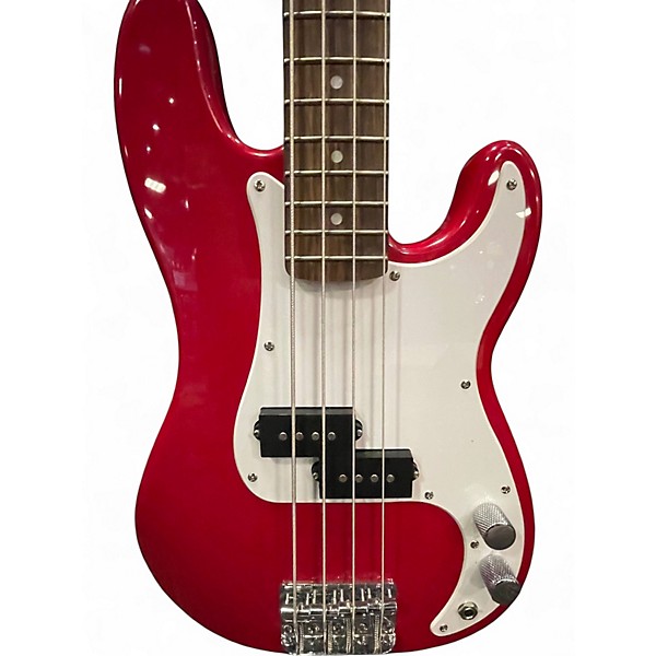Used Squier MINI PRECISION DAKOTA RED Electric Bass Guitar