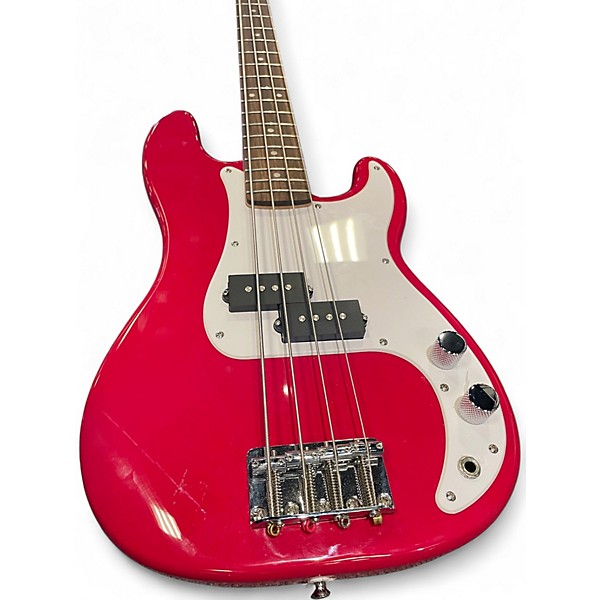 Used Squier MINI PRECISION DAKOTA RED Electric Bass Guitar