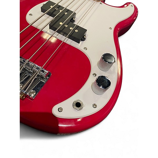 Used Squier MINI PRECISION DAKOTA RED Electric Bass Guitar