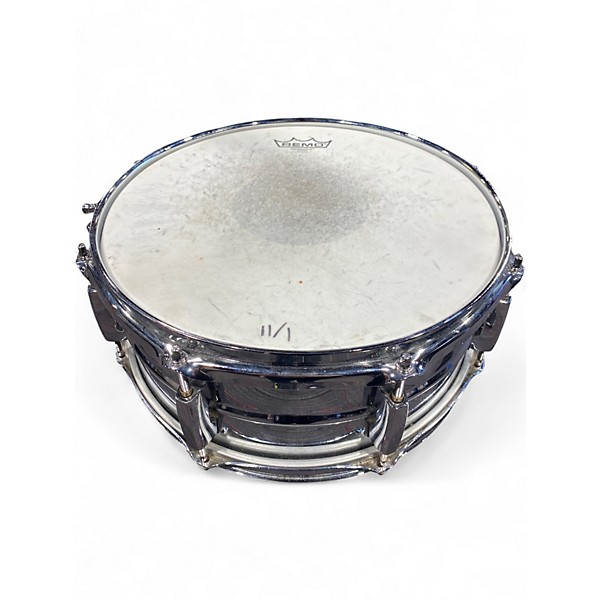Used Pearl 13X6 Sensitone Snare CUSTOM ALLOY STEEL SILVER Drum