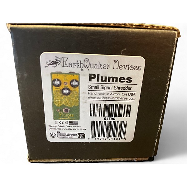 Used EarthQuaker Devices Plumes Small Signal Shredder Overdrive Effect Pedal