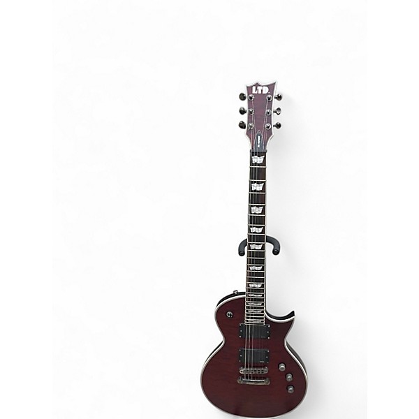 Used ESP EC401QM Red Solid Body Electric Guitar