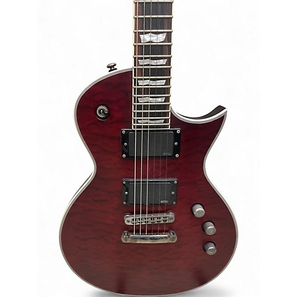 Used ESP EC401QM Red Solid Body Electric Guitar