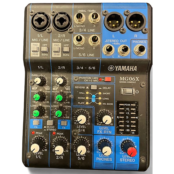 Used Yamaha MG06X Unpowered Mixer