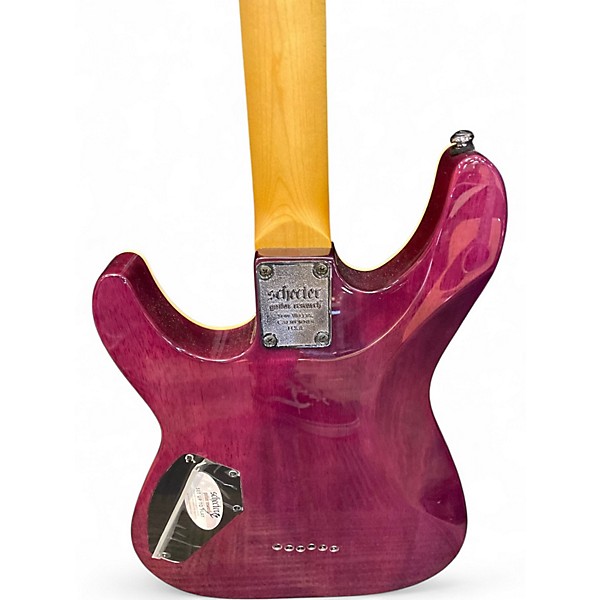 Used Schecter Guitar Research Omen Extreme 6 Magenta Solid Body Electric Guitar