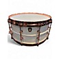 Used Ludwig 6.5in Polar-Phonic Brass Snare Drum With Copper Hardware Polar White Drum