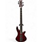 Used Schecter Guitar Research Diamond Passive Custom Active 5 String Trans Red Electric Bass Guitar thumbnail