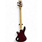 Used Schecter Guitar Research Diamond Passive Custom Active 5 String Trans Red Electric Bass Guitar
