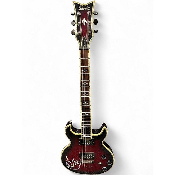 Used Schecter Guitar Research S1 ELITE Black Cherry Solid Body Electric Guitar