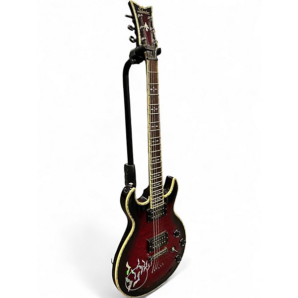 Used Schecter Guitar Research S1 ELITE Black Cherry Solid Body Electric Guitar
