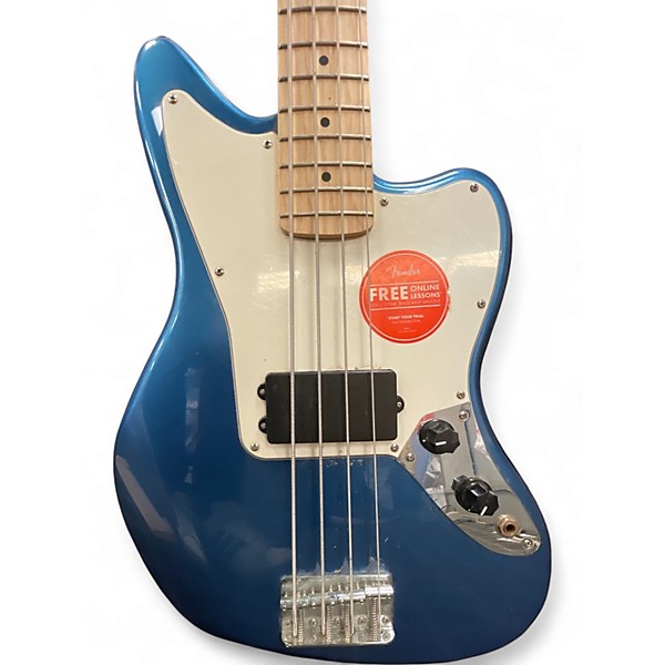 Used Squier Vintage Modified Jaguar Bass Blue Electric Bass Guitar