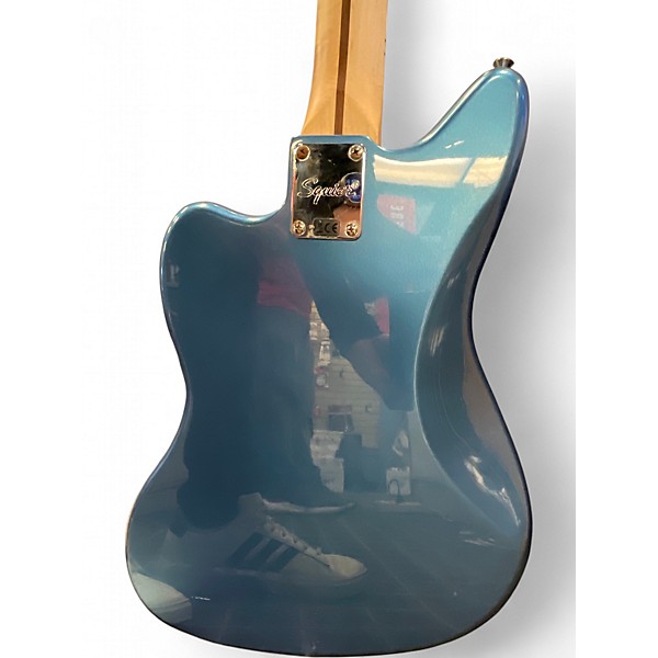 Used Squier Vintage Modified Jaguar Bass Blue Electric Bass Guitar