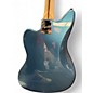 Used Squier Vintage Modified Jaguar Bass Blue Electric Bass Guitar