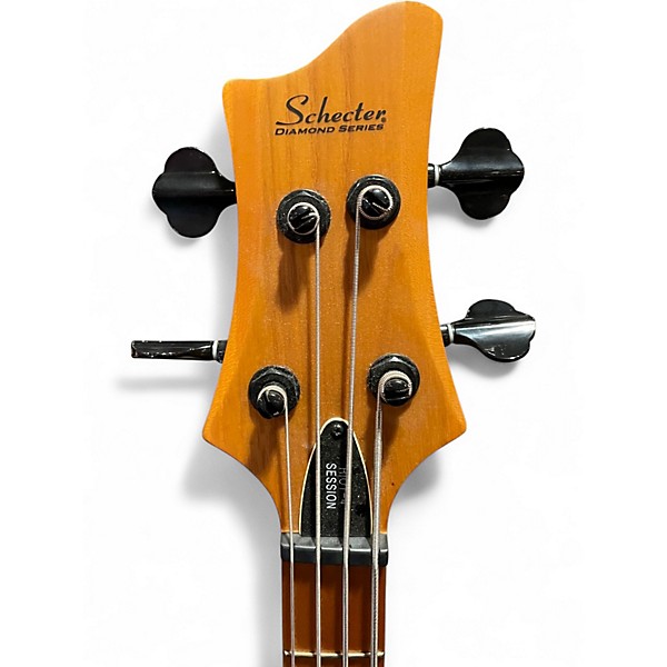 Used Schecter Guitar Research Riot-4 Session Left-Handed Electric Bass Guitar SATIN AGED NATURAL Electric Bass Guitar