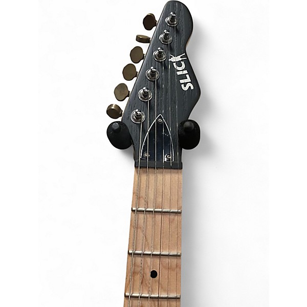 Used Gfs Slick SL55 Faded Black Solid Body Electric Guitar
