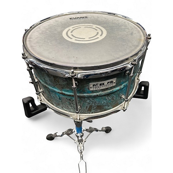 Used Pork Pie USA 14in USA Custom Patina Brass Patina Brass Drum