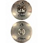 Used Zildjian 14in A Custom Hi Hat Pair Cymbal thumbnail