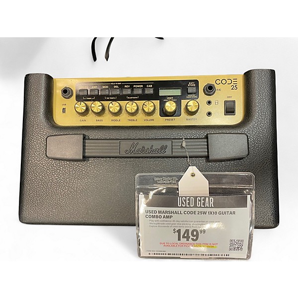 Used Marshall CODE 25W 1x10 Guitar Combo Amp