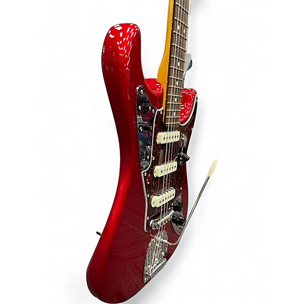 Used 2018 Fender Limited Edition Jaguar Stratocaster Candy Apple Red Solid Body Electric Guitar