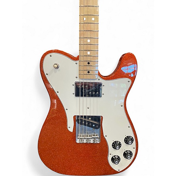 Used Fender LIMITED EDITION CUSTOM 72 TELECASTER ORANGE SPARKLE Solid Body Electric Guitar