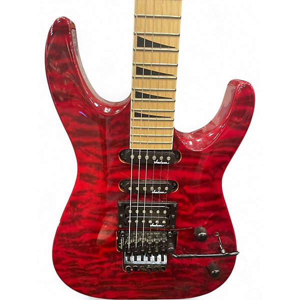 Used Jackson JS34Q Dinky Red Solid Body Electric Guitar