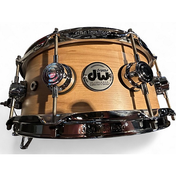 Used 2010s DW 14in Collector's Series Finish Ply Super Solid Maple Snare Natural Drum