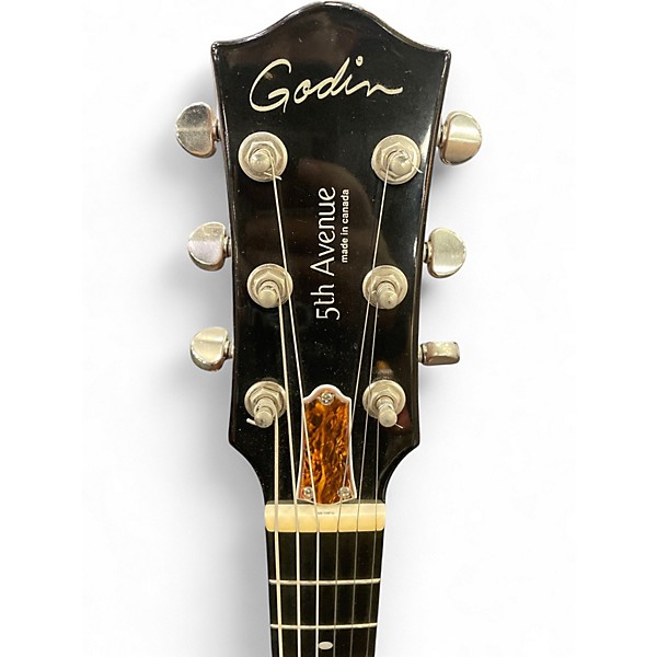 Used Godin 5TH AVENUE UPTOWN CUSTOM HAVANA BROWN Hollow Body Electric Guitar