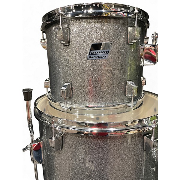 Used 2026 Ludwig 5 Piece BackBeat Silver Sparkle Drum Kit