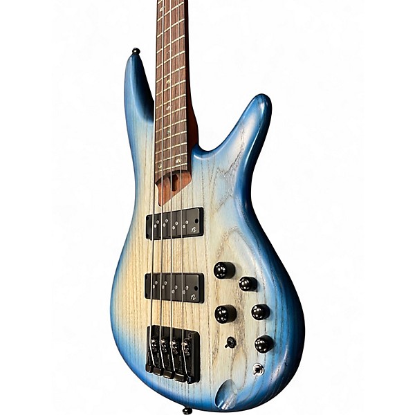 Used Ibanez SR600E Blue Burst Electric Bass Guitar
