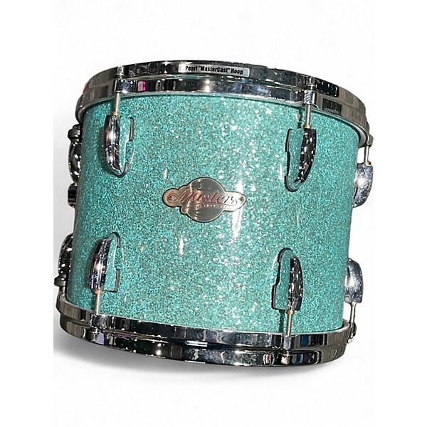 Used Pearl 3 Piece MASTERS BCX Turquoise Glass Drum Kit