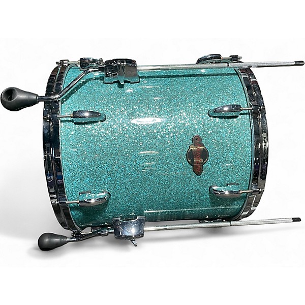 Used Pearl 3 Piece MASTERS BCX Turquoise Glass Drum Kit