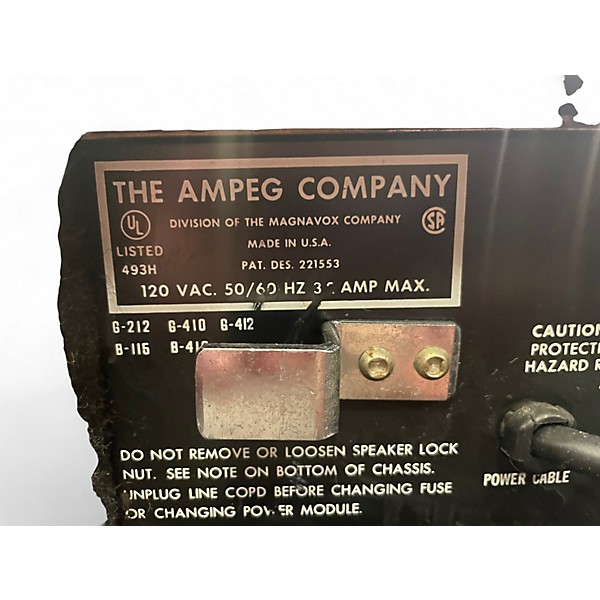 Vintage 1977 Ampeg G212 Black Guitar Combo Amp