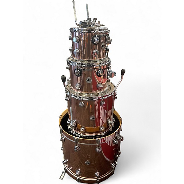 Used DW 4 Piece Collector's Series rose copper Drum Kit