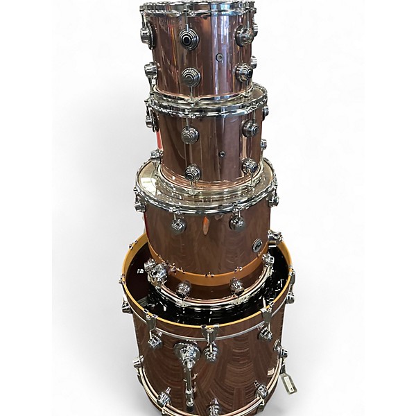 Used DW 4 Piece Collector's Series rose copper Drum Kit