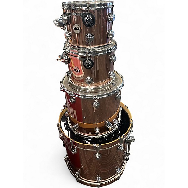 Used DW 4 Piece Collector's Series rose copper Drum Kit