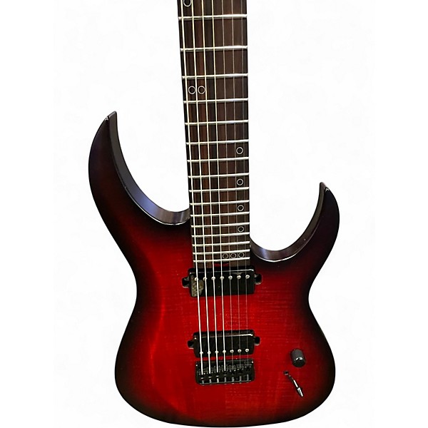 Used Schecter Guitar Research SUNSET 7 SCARLET BURST Solid Body Electric Guitar