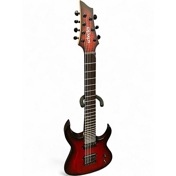 Used Schecter Guitar Research SUNSET 7 SCARLET BURST Solid Body Electric Guitar