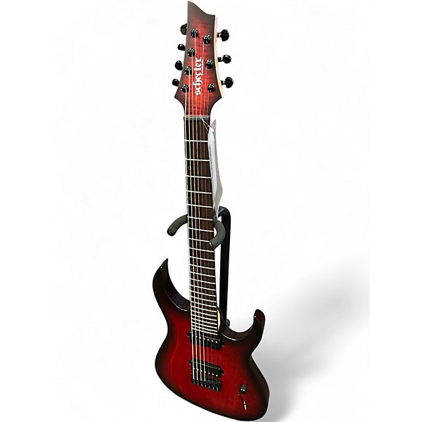 Used Schecter Guitar Research SUNSET 7 SCARLET BURST Solid Body Electric Guitar