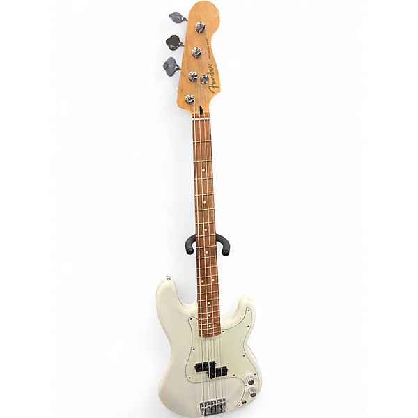 Used Fender Player Precision Bass Polar White Electric Bass Guitar