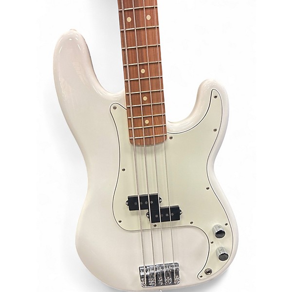 Used Fender Player Precision Bass Polar White Electric Bass Guitar
