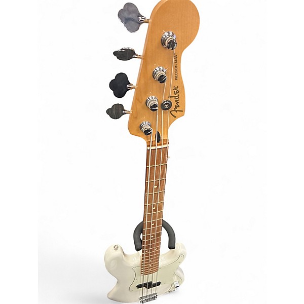 Used Fender Player Precision Bass Polar White Electric Bass Guitar