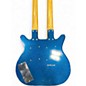 Used 2000s Danelectro 12/6 Doubleneck Blue Hollow Body Electric Guitar