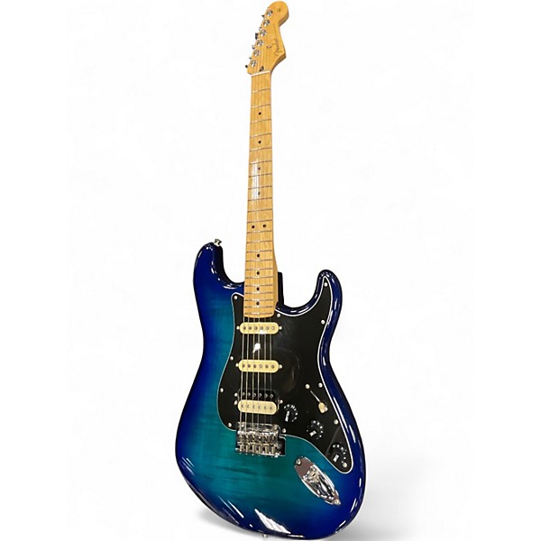 Used Fender Player Plus Stratocaster HSS Blue Burst Solid Body Electric Guitar