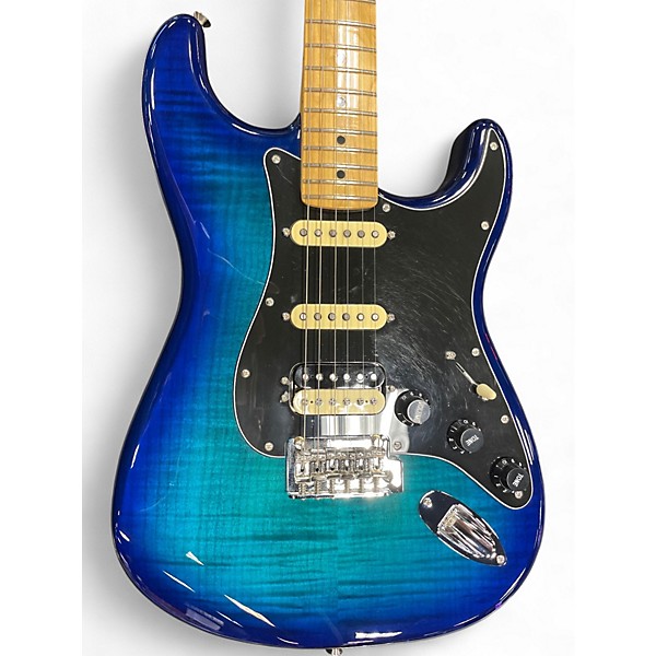 Used Fender Player Plus Stratocaster HSS Blue Burst Solid Body Electric Guitar